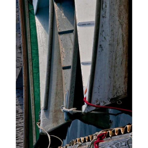 Wooden Rowboats VII Black Modern Wood Framed Art Print by Perry, Rachel