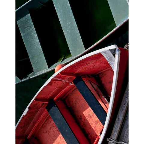Wooden Rowboats VIII Black Modern Wood Framed Art Print by Perry, Rachel