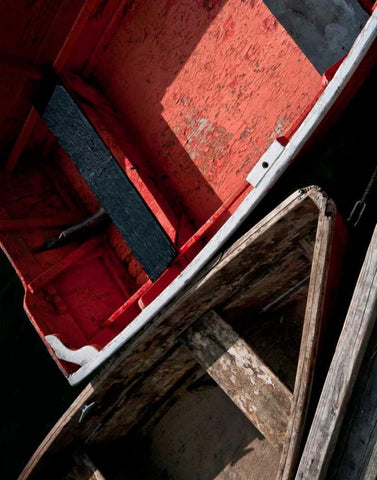 Wooden Rowboats IX Black Ornate Wood Framed Art Print with Double Matting by Perry, Rachel