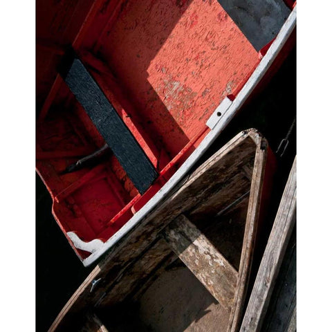 Wooden Rowboats IX Black Modern Wood Framed Art Print by Perry, Rachel