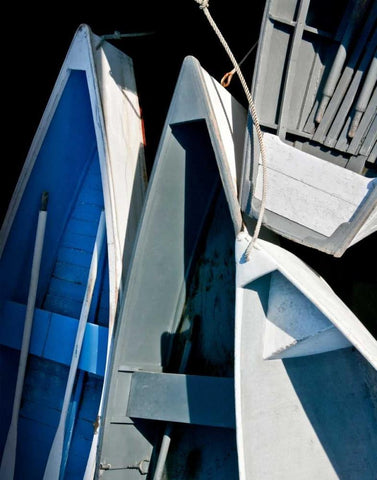 Wooden Rowboats XV Black Ornate Wood Framed Art Print with Double Matting by Perry, Rachel