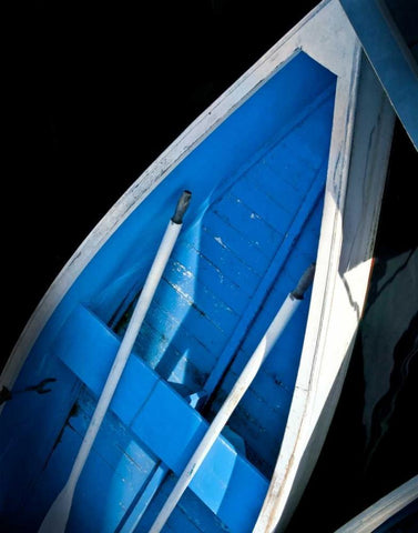 Wooden Rowboats XVI White Modern Wood Framed Art Print with Double Matting by Perry, Rachel