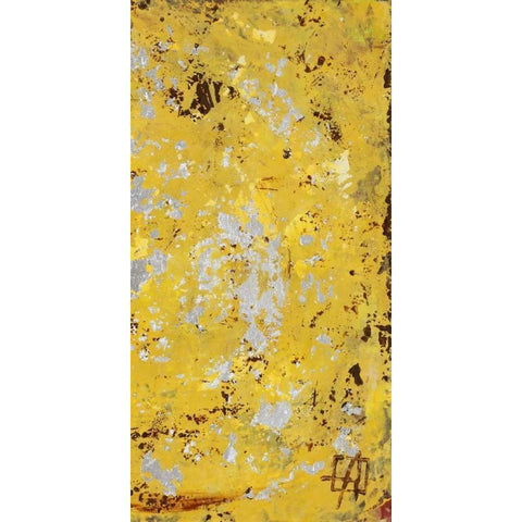 Silvery Yellow II White Modern Wood Framed Art Print by Avondet, Natalie