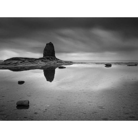 Black Nab White Modern Wood Framed Art Print by Henson, Martin