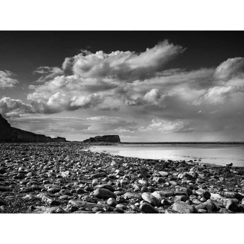 Saltwick Bay Black Modern Wood Framed Art Print with Double Matting by Henson, Martin