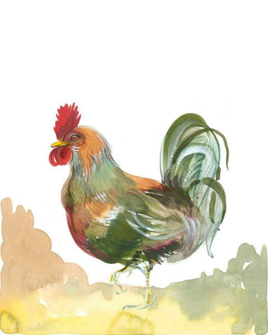 Down Home IV White Modern Wood Framed Art Print with Double Matting by Della-Piana, Elissa