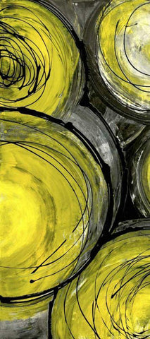 Rush Hour Taxi I White Modern Wood Framed Art Print with Double Matting by Ashley, Erin