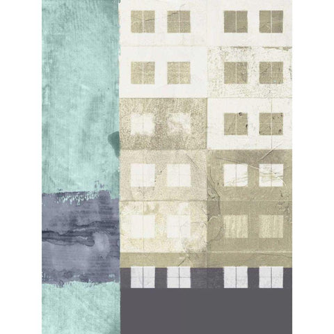 Uptown I Black Modern Wood Framed Art Print with Double Matting by Archie, K.