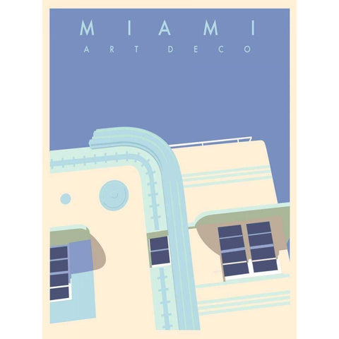 Art Deco-Miami Gold Ornate Wood Framed Art Print with Double Matting by Weiss, Richard
