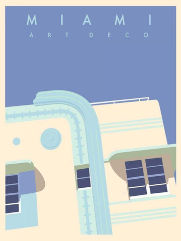 Art Deco-Miami Black Ornate Wood Framed Art Print with Double Matting by Weiss, Richard