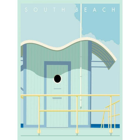 Art Deco-South Beach Black Modern Wood Framed Art Print by Weiss, Richard