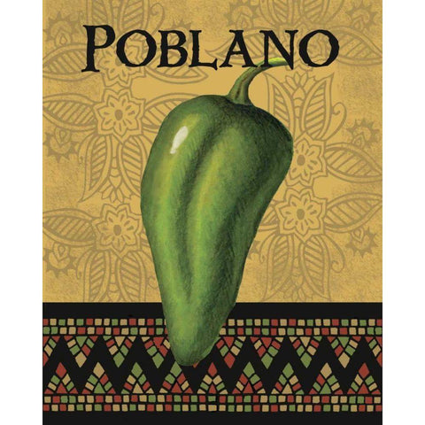 Chili Peppers II Black Modern Wood Framed Art Print with Double Matting by Max, Louise