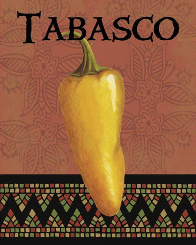 Chili Peppers III Black Ornate Wood Framed Art Print with Double Matting by Max, Louise