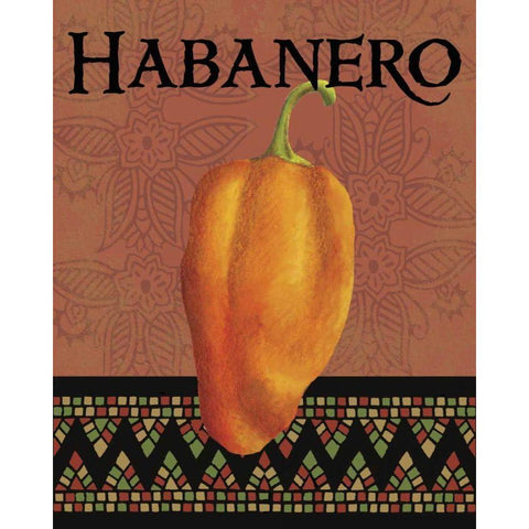 Chili Peppers IV Gold Ornate Wood Framed Art Print with Double Matting by Max, Louise