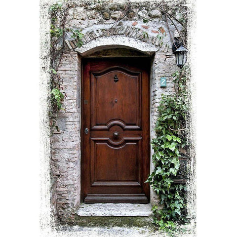 Doors of Europe II Black Modern Wood Framed Art Print with Double Matting by Perry, Rachel