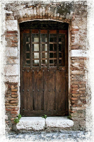 Doors of Europe IV White Modern Wood Framed Art Print with Double Matting by Perry, Rachel