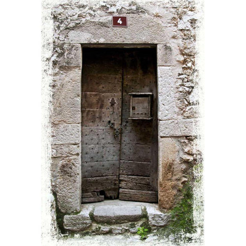 Doors of Europe XIV Gold Ornate Wood Framed Art Print with Double Matting by Perry, Rachel