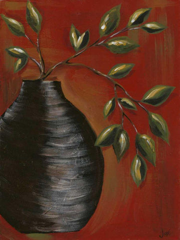 Zen Vase I White Modern Wood Framed Art Print with Double Matting by Reynolds, Jade