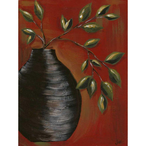 Zen Vase I Black Modern Wood Framed Art Print by Reynolds, Jade