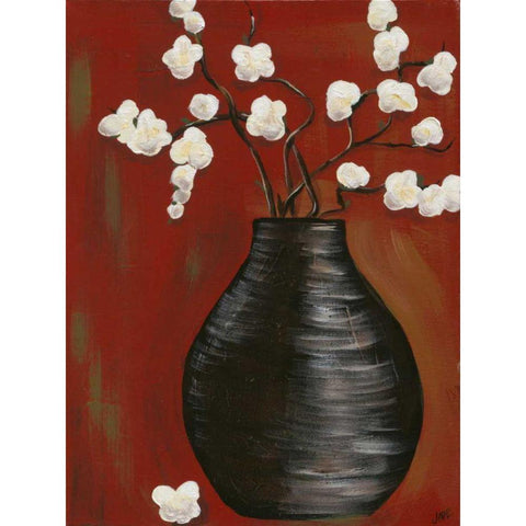 Zen Vase II Black Modern Wood Framed Art Print by Reynolds, Jade