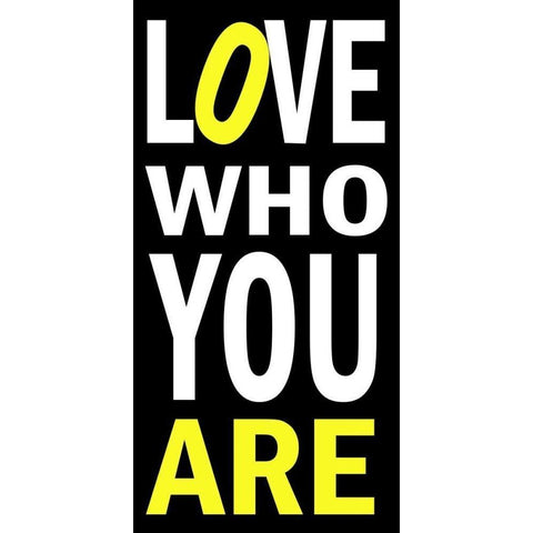Love Who You Are Black Modern Wood Framed Art Print with Double Matting by James, Andrea