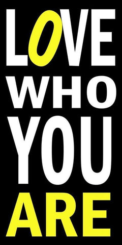 Love Who You Are White Modern Wood Framed Art Print with Double Matting by James, Andrea