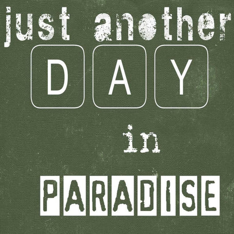 Paradise White Modern Wood Framed Art Print with Double Matting by James, Andrea