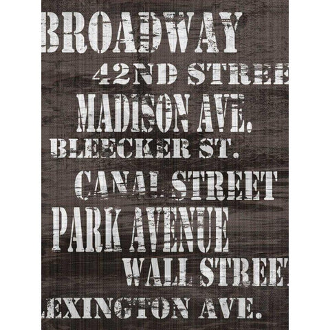 Streets of New York I White Modern Wood Framed Art Print by James, Andrea