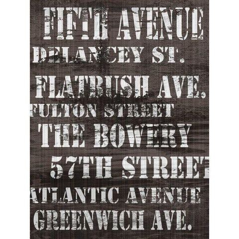 Streets of New York II Black Modern Wood Framed Art Print with Double Matting by James, Andrea