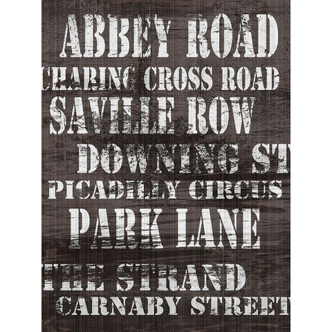 Streets of London I Black Modern Wood Framed Art Print by James, Andrea