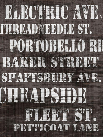 Streets of London II White Modern Wood Framed Art Print with Double Matting by James, Andrea