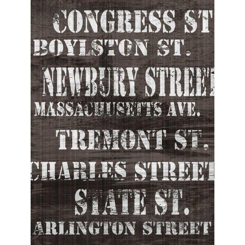 Streets of Boston I Gold Ornate Wood Framed Art Print with Double Matting by James, Andrea
