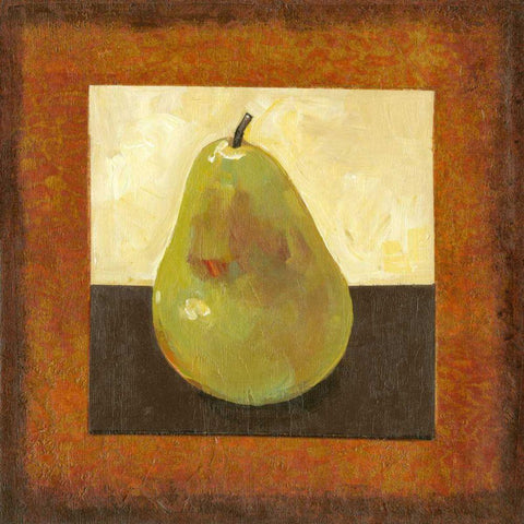 Gilded Fruit I Black Modern Wood Framed Art Print with Double Matting by OToole, Tim