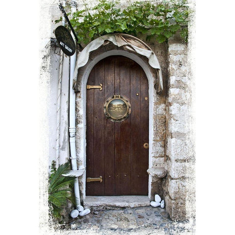 Doors of Europe XIX Black Modern Wood Framed Art Print with Double Matting by Perry, Rachel