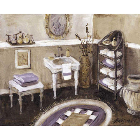 Lavender Retreat II Gold Ornate Wood Framed Art Print with Double Matting by Cohen, Marietta