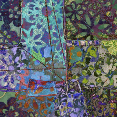 B-Jeweled Deco III White Modern Wood Framed Art Print with Double Matting by Mountain, Ricki