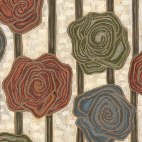 Mod Rosettes I White Modern Wood Framed Art Print by Deans, Karen