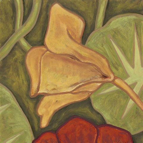 Vibrant Rainforest II White Modern Wood Framed Art Print by Deans, Karen