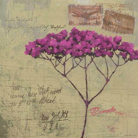 Postage IV White Modern Wood Framed Art Print by Novak, Rick