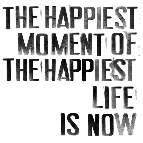 The Happiest I Black Modern Wood Framed Art Print with Double Matting by Velasquez, Deborah