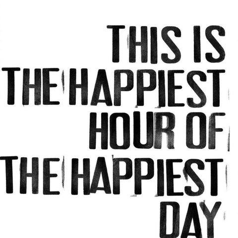 The Happiest II White Modern Wood Framed Art Print with Double Matting by Velasquez, Deborah