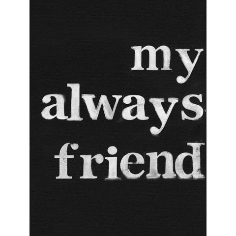 Friendship II Black Modern Wood Framed Art Print by Velasquez, Deborah