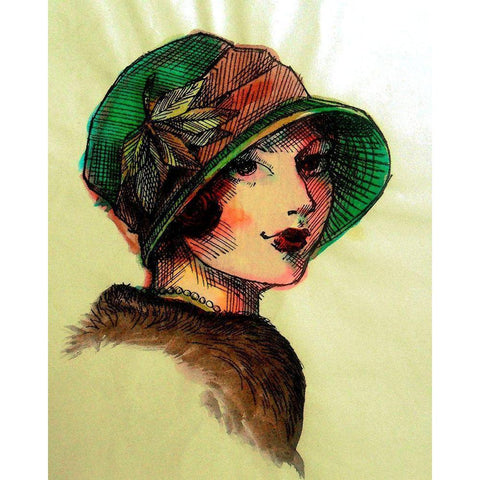 20s Girls I Black Modern Wood Framed Art Print by Harrington, Danielle