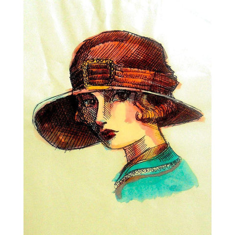 20s Girls II White Modern Wood Framed Art Print by Harrington, Danielle
