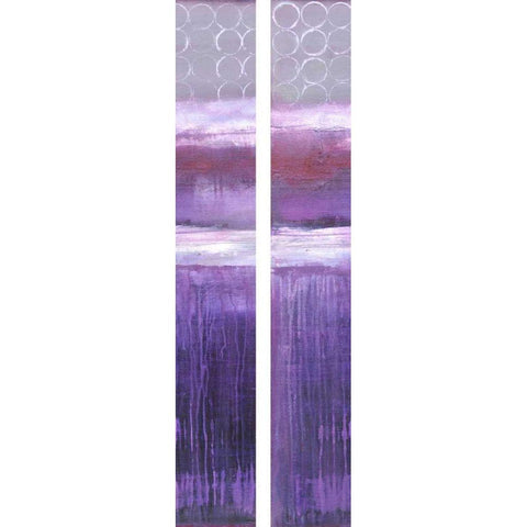 2-Up Purple Rain I Black Modern Wood Framed Art Print with Double Matting by Ashley, Erin
