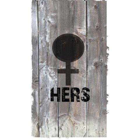 His-n-Hers I Black Modern Wood Framed Art Print with Double Matting by James, Andrea