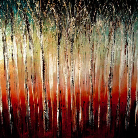 Sunset Black Modern Wood Framed Art Print by Harrington, Danielle