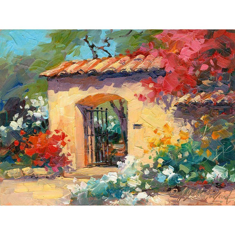 Mission Impression I Black Modern Wood Framed Art Print by Pollard, Julie G.