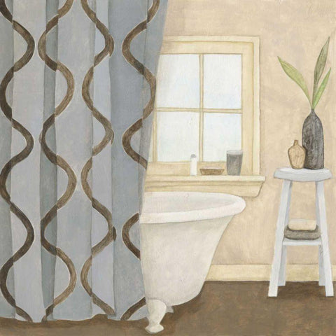 Patterned Bath IV White Modern Wood Framed Art Print by Meagher, Megan