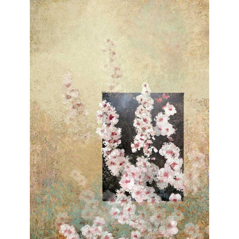 Cherry Blossom Abstract III Gold Ornate Wood Framed Art Print with Double Matting by Novak, Rick